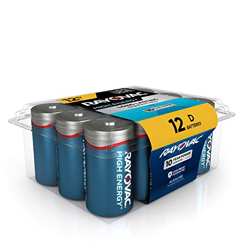 Rayovac D Batteries, Alkaline D Cell Batteries (12 Battery Count)