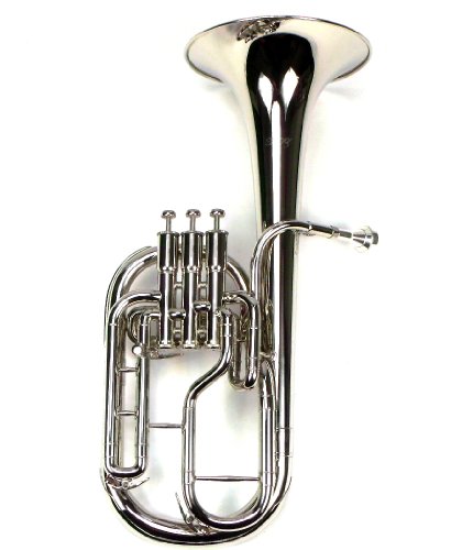 Intermediate Monel Pistons Alto Horn w/Case & Mouthpiece-Nickel Plated Finish