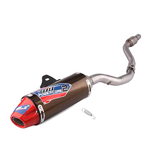 JFG RACING Motorcycle Slip On Exhaust Muffler Pipe Full System For For Honda CRF150F CRF230F 2003-2013 Motocross