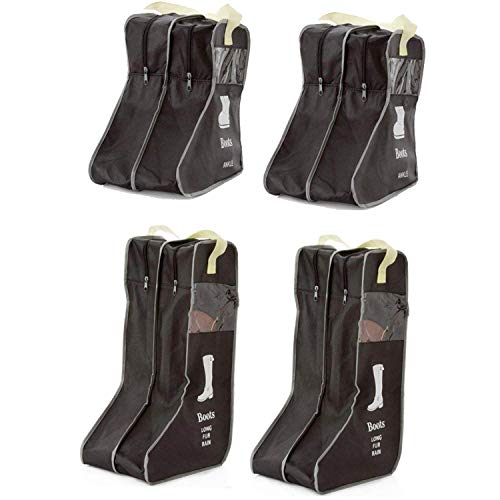 LanHeng Portable 4 Packs,18.5' Tall Boots Short Boots Storage/Protector Bag,Boots Cover （Black）