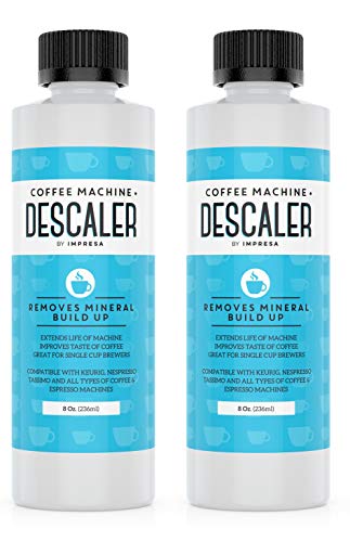 Descaler (2 Pack, 2 Uses Per Bottle) - Made in the USA - Universal Descaling Solution for Keurig, Nespresso, Delonghi and All Single Use Coffee and Espresso Machines