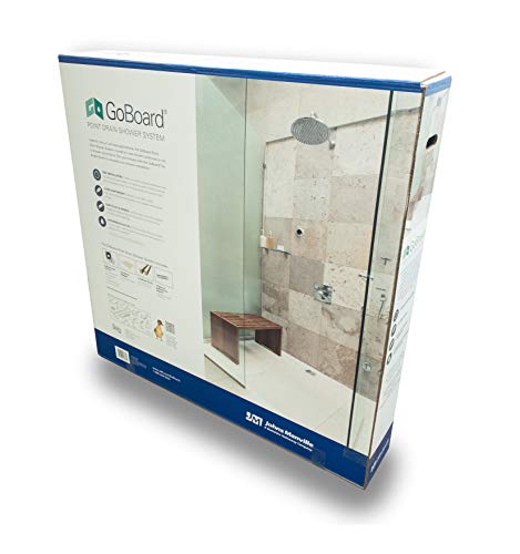 GoBoard Point Drain System Self Installation Shower Kit Bathtub to Shower Conversions | Fast Installation Lightweight Waterproof