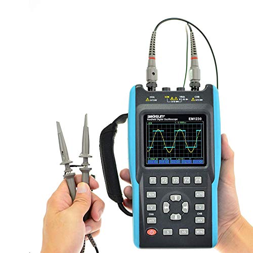 all-sun 2 in 1 Handheld Oscilloscope with Color Screen Dual Channel Scope Muti Meter 25MHz