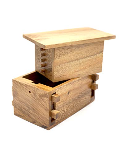 The Secret Gift Compartment Boxes for Money to Keep Your Cash in Puzzle Safe Box Holder with a Magic Wooden Keys Lock Puzzles Cases in Wooden Box Designs to Challenge Mind Puzzles Teaser