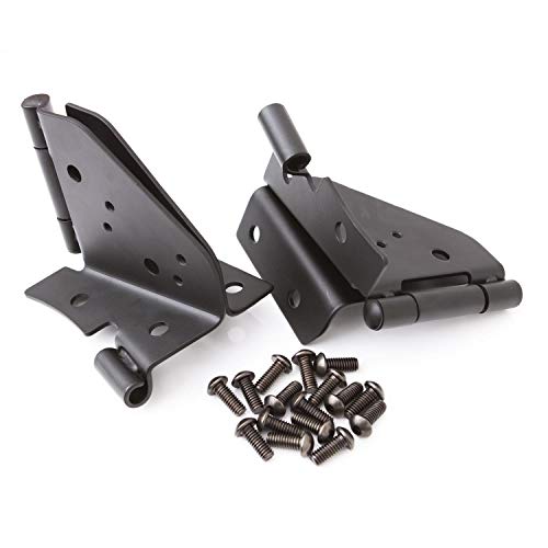 RAMPAGE PRODUCTS 7603 Black Windshield Hinges for 1976-1995 Jeep CJ & Wrangler - Pair