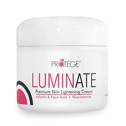 Premium Skin Lightening Cream - Luminate- 100% Natural Skin Bleaching for Underarm, Body, Face, Intimate and Sensitive Areas - Whitening with Arbutin + Kojic Acid + Niacinamide for Women and Men - 2oz