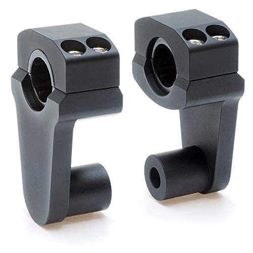 Pivoting Handlebar Clamp Risers - APE Racing Universal Motorcycle 2' Raise Clamps For 7/8' or 1 1/8' Handlebars Mount To 7/8' Stem Clamp