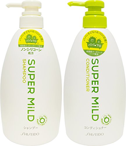 Shiseido Super Mild Hair Care Set: Shampoo & Conditioner - 2 x 600ml Pump Bottles