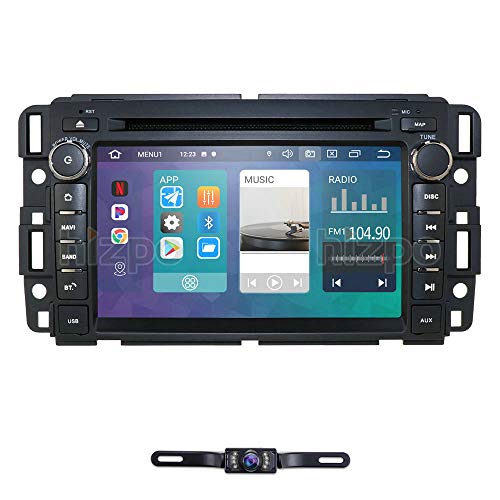 Android 10 Car Stereo DVD Player for GMC Chevy Silverado 1500 2012 GMC Sierra 2011 2010 7 inch Quad Core Double Din in Dash Touchscreen FM/AM Radio Receiver Navigation Bluetooth with Backup Camera