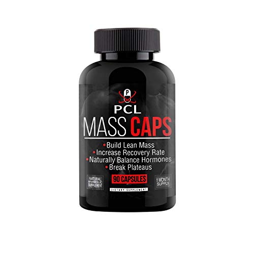 Mass Caps - Highest Quality Muscle Builder on Amazon, Build Lean Mass, Balance Hormones, Break Plateaus, with Creatine HCL, Smilax Sieboldi Extract, HMB, L-Carnitine, 90 Vegan Capsules…