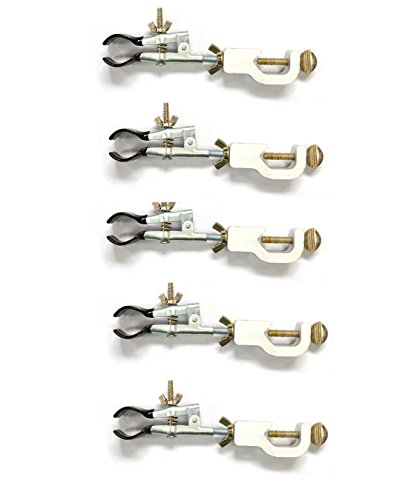 Eisco Labs Burette Clamps, PVC Round Jaws, Classpack of 5