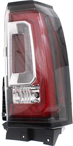 Tail Light Assembly Compatible with 2015-2018 GMC Yukon and Yukon XL Clear & Red Lens Passenger Side