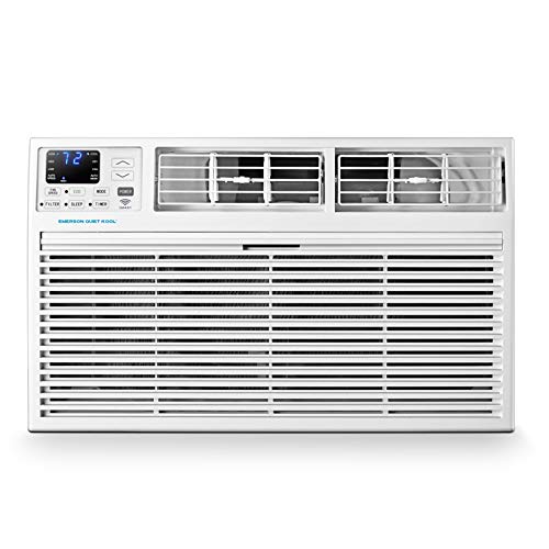 Emerson Quiet Kool 230V 12,000 BTU Smart Through-The-Wall Air Conditioner with Remote, Wi-Fi, and Voice Control, 12000 WiFi, White