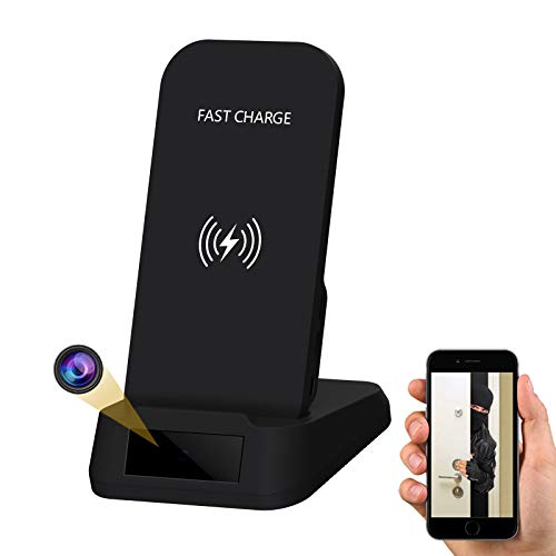 WiFi Hidden Camera Wireless Phone Charger Spy Camera, KAPOSEV 1080P Security Cameras Spy Nanny Cam with Motion Detection Alarm,Support Remote Monitoring and Recording/Playback Via Mobile Phone
