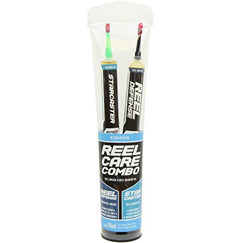 Extant Labs Reel Care Combo: Fishing Reel Oil and Grease Kit, 2X 10ml Syringe - Spinning, Baitcasting, Freshwater, Saltwater, Hardwater Reel Maintenance - Low Temp Performance -50F/-40C