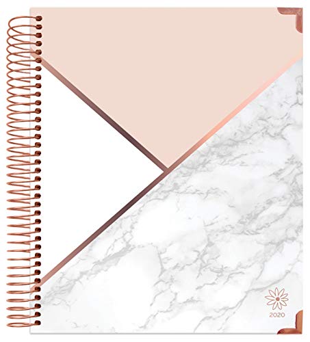 bloom daily planners 2020 Hardcover Calendar Year Goal & Vision Planner (January 2020 - December 2020) - Monthly/Weekly Column View Agenda Organizer - 7.5' x 9' - Color Blocking Marble
