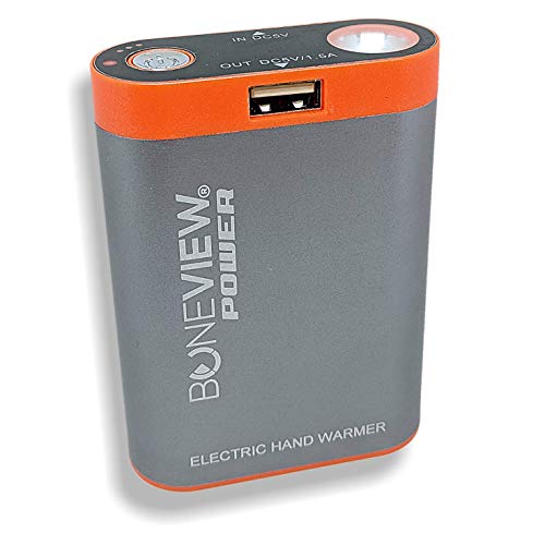 BoneView Hand Warmer Phone Charger - HotPocket Lithium Ion Battery Pack, Up to 115 Degree Heat for 6 Hours, Charge Phones, Flashlight, Rechargeable 7200mAh Portable Power Bank (HotPocket)