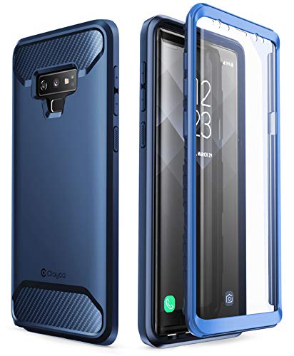 Samsung Galaxy Note 9 Case, Clayco [Xenon Series] Full-Body Rugged Case with Built-in 3D Curved Screen Protector for Samsung Galaxy Note 9 (2018 Release) (Blue)