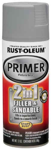 Rust-Oleum 260510 Automotive 2 In 1 Filler and Sandable Primer Spray Paint, 12 oz, Gray