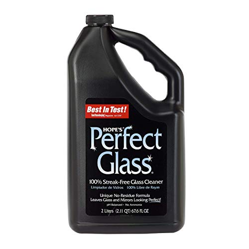 Hope's Perfect Glass Cleaner Refill, 67.6-Ounce, Streak-Free Glass Cleaner Refill, Less Wiping, No Residue