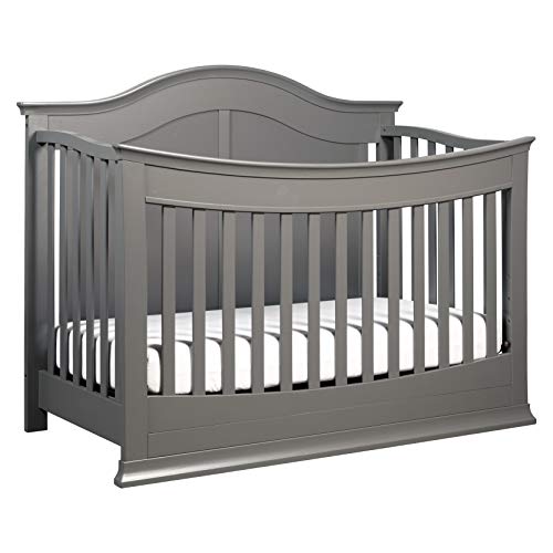 DaVinci Meadow 4-in-1 Convertible Crib with Toddler Bed Conversion Kit in Slate, Greenguard Gold Certified