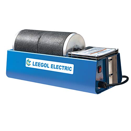 Leegol Electric Rotary Rock Tumbler Double Drum 6LB Lapidary Polisher (Double Drum)