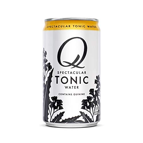 Q Tonic Water, Premium Tonic Water: Real Ingredients & Less Sweet, 7.5 Fl oz, 24 Cans (Only 45 Calories per Can)