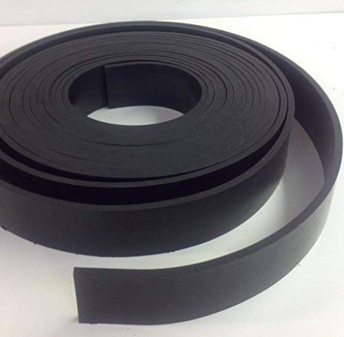 1/8' (.125') Thick x 2' (2.000') Wide x 25 ft (300') Long - Neoprene Rubber Strip– Perfect for Gaskets, Liners, Weather Stripping, etc. - Commercial Grade 65 Durometer +/- 5 Medium Hardness