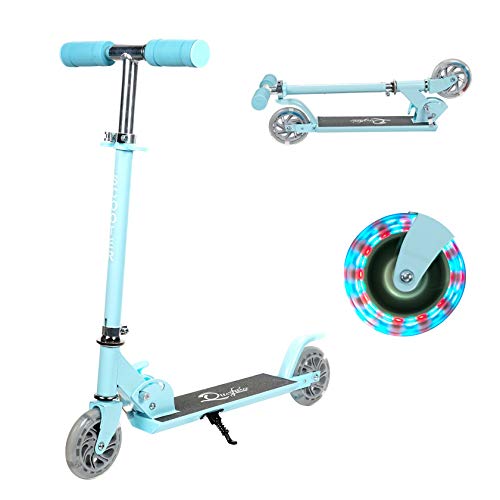 MONODEAL Kids Scooter, Kick Scooters for Kids Ages 3-12, Light Up Scooter with 2 Big Wheels for Boys Girls