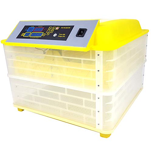 48/56/96/112 Digital Egg Incubator with Automatic Egg Turning and Temperature, Humidity Control for Hatching Chicken Duck Goose Quail Fertilized Eggs,LCD Display Controller,80W/160W US (112)