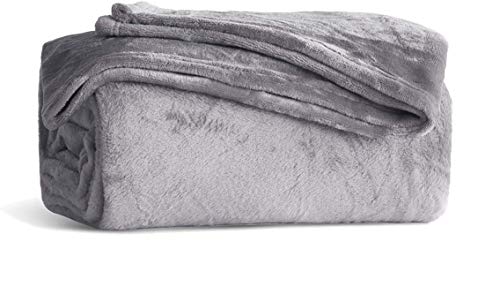 Fleece Blanket Throw Size Grey Lightweight Super Soft Cozy Luxury Bed Blanket Microfiber