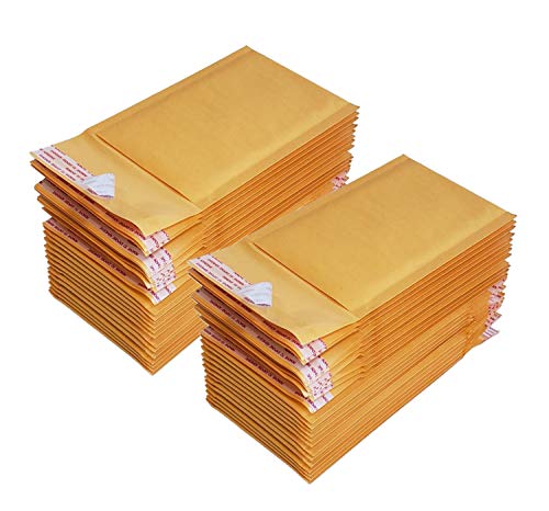iMBAPrice #000 4 X 8 Kraft Bubble Mailers Padded Envelopes, Total 50 Envelope