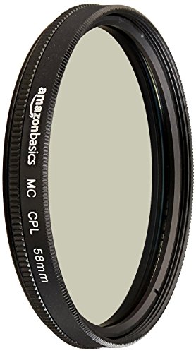 AmazonBasics Circular Polarizer Camera Lens Filter - 58 mm