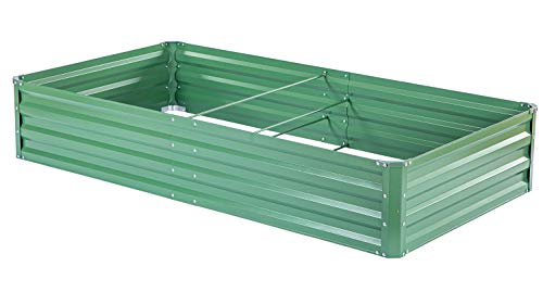 zizin Metal Raised Garden Bed Outdoor Large Square Planter Box for Vegetables Flower Bed Kit, 68' W x 35.4' L