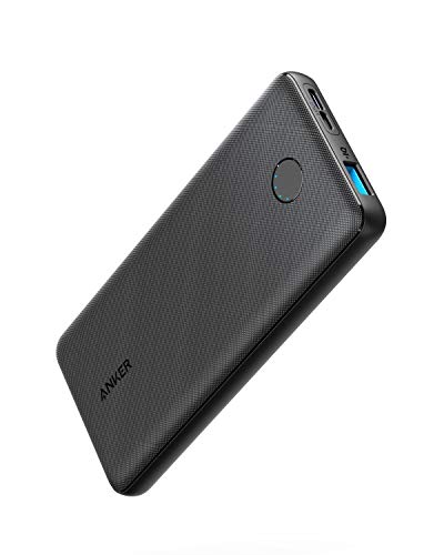 Anker Power Bank, PowerCore Slim 10000, Ultra Slim Portable Charger, Compact 10000mAh External Battery, High-Speed PowerIQ Charging Technology for iPhone, Samsung Galaxy and More (USB-C Input Only)