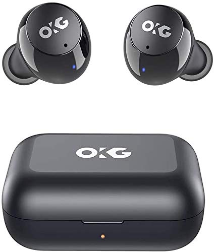 True Wireless Stereo Earbuds IPX8 Waterproof Bluetooth 5.0 Headphones 24 Hrs Total Playback with Touch Control Support Single &Twin Mode