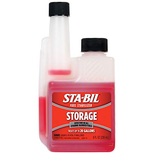 STA-BIL (22208) Storage Fuel Stabilizer - Guaranteed To Keep Fuel Fresh Fuel Up To Two Years - Effective In All Gasoline Including All Ethanol Blended Fuels - Treats Up To 20 Gallons, 8 fl. oz.