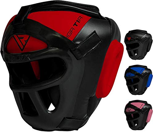 RDX Headgear for Boxing, MMA Training, Head Guard with Removable Face Grill, Cheeks, Ear, Mouth Protection, Helmet for Muay Thai, Grappling, Sparring, Kickboxing, Karate, Taekwondo, Martial Arts
