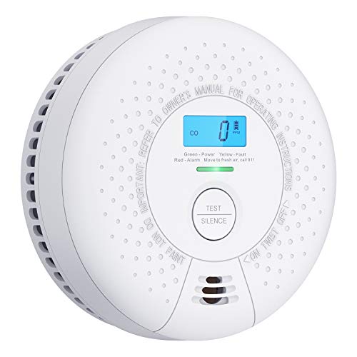 X-Sense 10 Year Battery (Not Hardwired) Smoke and Carbon Monoxide Detector with LCD Display, Dual Sensor Smoke CO Alarm Complies with UL 217 & UL 2034 Standards, Auto-Check, SC01