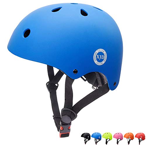 XJD Toddler Helmet Kids Bike Helmet CPSC Certified Adjustable Bike Helmet Ages 3-8 Girls Boys Safety Skating Scooter Cycling Rollerblading (Blue)