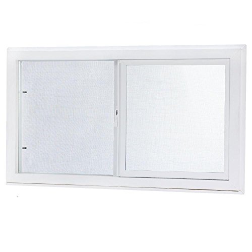 TAFCO WINDOWS Vinyl Slider Window, 32 in. x 18 in. White with Dual Pane Insulated Glass