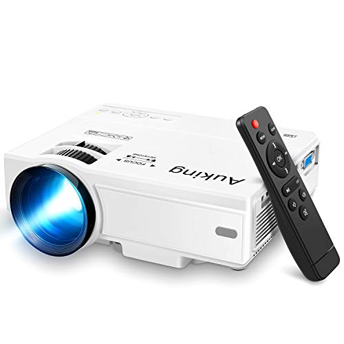 Mini Projector 2020 Upgraded Portable Video-Projector,55000 Hours Multimedia Home Theater Movie Projector,Compatible with Full HD 1080P HDMI,VGA,USB,AV,Laptop,Smartphone