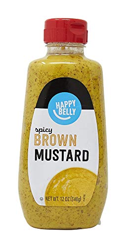 Amazon Brand - Happy Belly Spicy Brown Mustard, Kosher, 12 Ounce