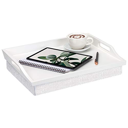 Rossie Home Lap Tray with Detachable Pillow, Serving Tray - Soft White - Style No. 76101