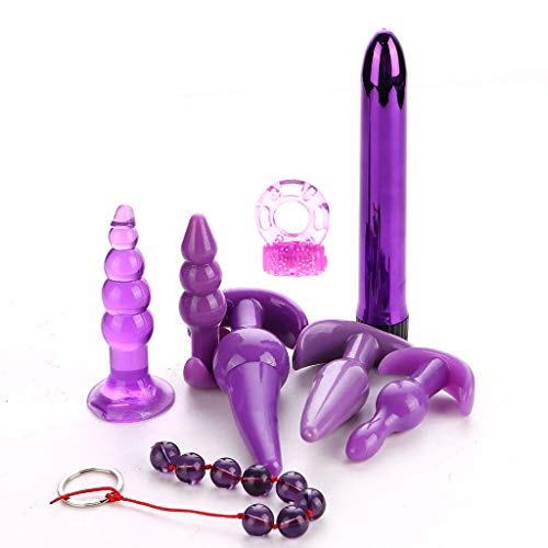 Yunestry 8Pcs Silicone Anales Trainer Six Toys for Couples Kit Sex Game Toys for Men Women