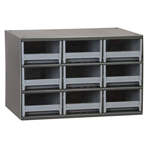 Akro-Mils 19909 9 Drawer Steel Parts Storage Hardware and Craft Cabinet, Grey