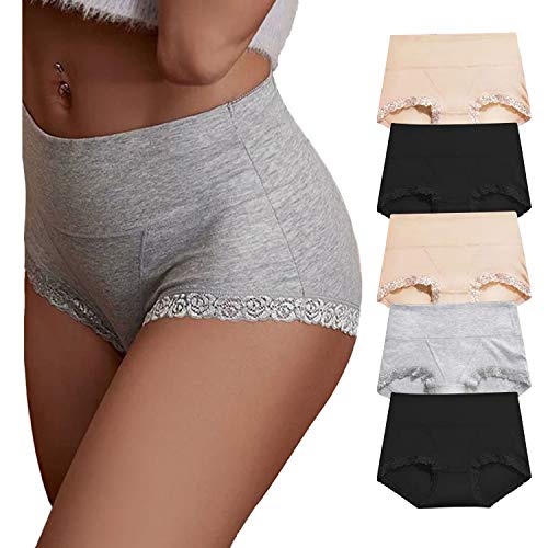 OPIBOO Women's Cotton Underwear,Soft Underwear Women Briefs,Ladies Comfort Breathable Underpants Panties