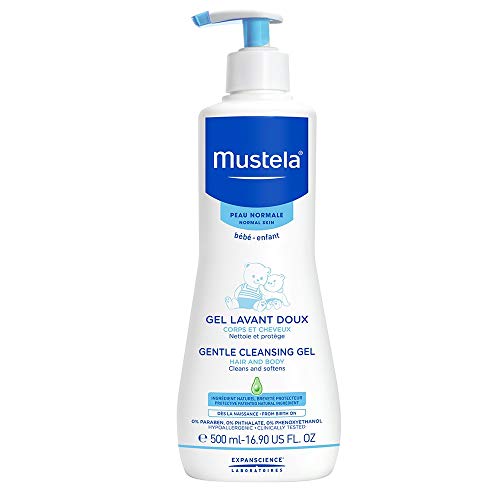 Mustela Gentle Cleansing Gel - Baby Hair & Body Wash - Tear Free - with Natural Avocado fortified with Vitamin B5 - 16.90 fl. oz.