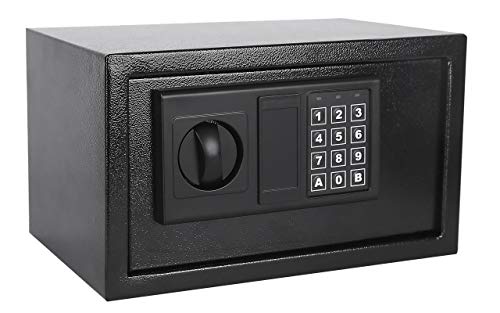 Homeyuer Safe Box 0.38CUFT with Induction Light,Electronic Digital Securit Safe Steel Construction,for BusinessGun Passport,Jewelry and Cash, Suitable for Use in Homes,Hotels,Dormitories and Offices