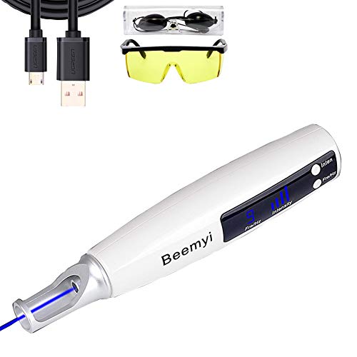 [Rechargeable Wireless][w/Operator & Patient Glasses] Picosecond Pen by NEATCELL | Handheld Blue Picosecond Pen Scar Tattoo Eliminating Melanin Diluting Device,Blue w/English Manual,Operation Videos